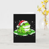 Funny Xmas Lights Frog Cute Toad Frogs Women Men K Karte (Gelbe Blume)