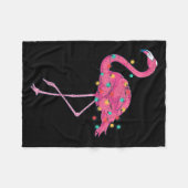 Funny Xmas Lights Nk Flamingo Trocal Weihnachten Fleecedecke (Vorderseite (Horizontal))