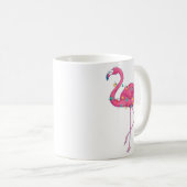 Funny Xmas Lights Nk Flamingo Trocal Weihnachten Kaffeetasse (VorderseiteRechts)