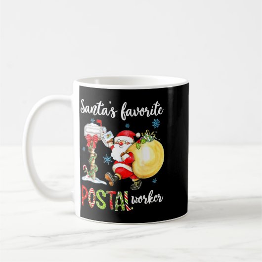 Funny Xmas Lights Santa's Favorite Stal Worker Chr Kaffeetasse (Links)
