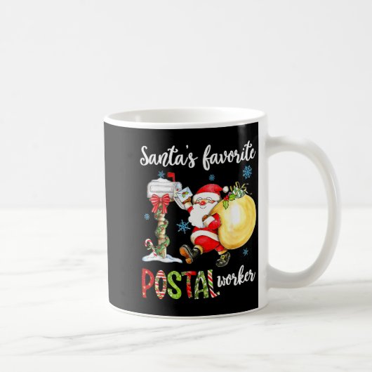 Funny Xmas Lights Santa's Favorite Stal Worker Chr Kaffeetasse (Rechts)