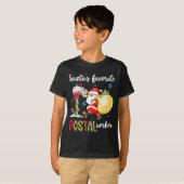 Funny Xmas Lights Santa's Favorite Stal Worker Chr T-Shirt (Vorne ganz)