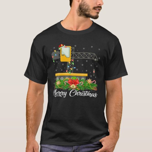 Funny Xmas Matching Weihnachtsmannmütze Constructi T-Shirt (Vorderseite)