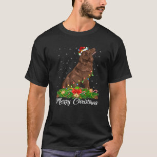 Funny Xmas Matching Weihnachtsmannmütze Neufundlan T-Shirt