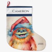 Funny Xmas Monster Großer Weihnachtsstrumpf (Vorderseite)