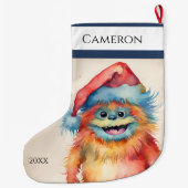 Funny Xmas Monster Großer Weihnachtsstrumpf (Rückseite)