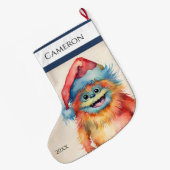 Funny Xmas Monster Großer Weihnachtsstrumpf (Rückseite (Hängend))