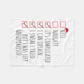 Funny Xmas Nice Naughty List I Can Explain I Swear Fleecedecke (Vorderseite (Horizontal))
