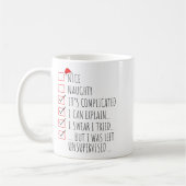 Funny Xmas Nice Naughty List I Can Explain I Swear Kaffeetasse (Links)