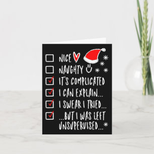 Funny Xmas Nice Naughty List kann ich erklären - i Karte