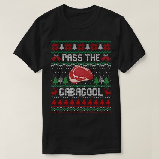 Funny Xmas Pass The Gabagool Tacky Ugly Weihnachte T-Shirt (Design vorne)