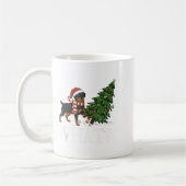 Funny Xmas Rottweiler putzt Weihnachtsbaum über Kaffeetasse (Links)