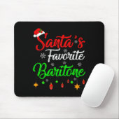 Funny Xmas Santas Favorite Baritone Christmas Mousepad (Mit Mouse)