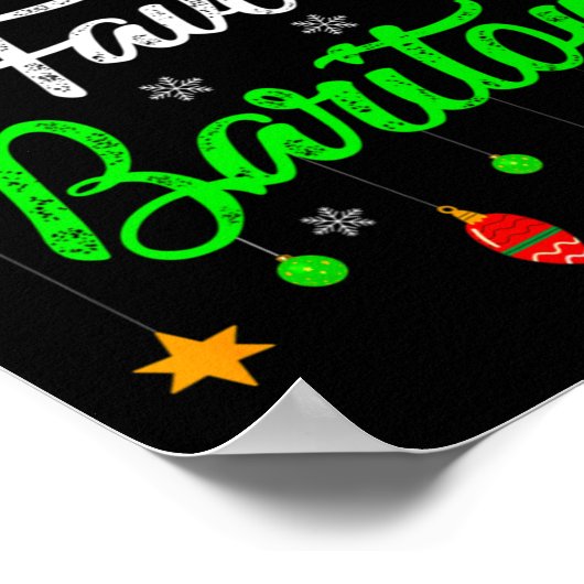 Funny Xmas Santas Favorite Baritone Christmas  Poster (Ecke)