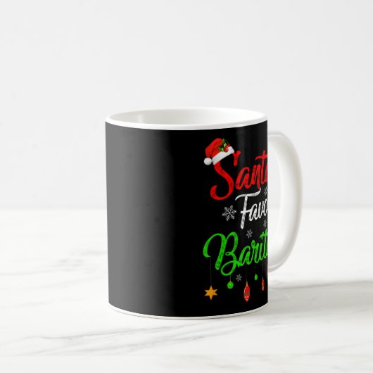 Funny Xmas Santas Favorite Baritone Christmas T Sh Kaffeetasse (VorderseiteRechts)