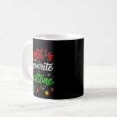 Funny Xmas Santas Favorite Baritone Christmas T Sh Kaffeetasse (Vorderseite Links)