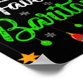 Funny Xmas Santas Favorite Baritone Christmas T Sh Poster (Ecke)