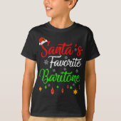 Funny Xmas Santas Favorite Baritone Christmas T Sh T-Shirt (Vorderseite)