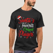 Funny Xmas Santa's Favorite Croquet Player Christm T-Shirt (Vorderseite)