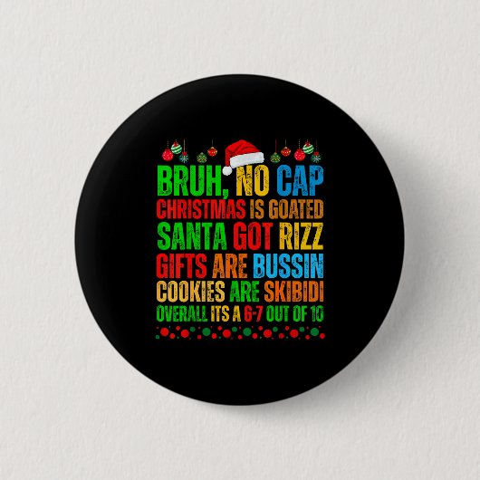 Funny Xmas School Generation Alpha Gen A Slang Chr Button (Vorderseite)