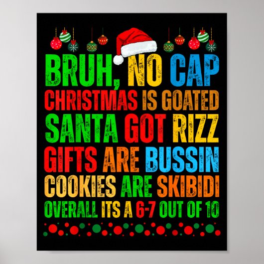 Funny Xmas School Generation Alpha Gen A Slang Chr Poster (Vorne)