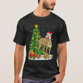 Funny Xmas Tree Family Matching Santa Greyhound Ch T-Shirt (Vorderseite)