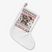 Funny Xmas überstimuliert & festlich Af Raccoon Kleiner Weihnachtsstrumpf (Vorderansicht (hängend))