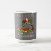 Funny Xmas Ugly Santa Riding Pterodactyl Bird Chri Kaffeetasse (Mittel)