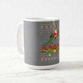 Funny Xmas Ugly Santa Riding Pterodactyl Bird Chri Kaffeetasse (Vorderseite Links)
