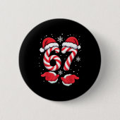 Funny Xmas Viral 67 Candy Canes Santa Funny Holida Button (Vorderseite)
