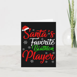 Funny Xmas Weihnachten Lieblings-Biathlon-Spieler Karte
