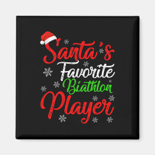 Funny Xmas Weihnachten Lieblings-Biathlon-Spieler Magnet