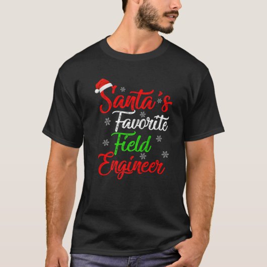 Funny Xmas Weihnachts Lieblingsingenieur Christm T-Shirt (Vorderseite)