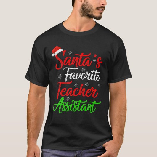 Funny Xmas Weihnachts Lieblingslehrerin Chri T-Shirt (Vorderseite)