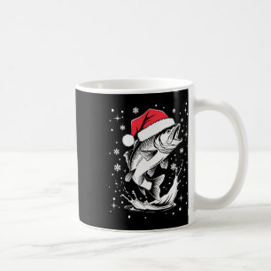 Funny Xmas Weihnachtsmannmütze Fischen Weihnachtsa Kaffeetasse