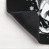 Funny Xmas Weihnachtsmannmütze Fischen Weihnachtsa Mousepad (Ecke)