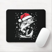 Funny Xmas Weihnachtsmannmütze Fischen Weihnachtsa Mousepad (Mit Mouse)