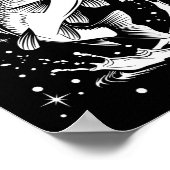 Funny Xmas Weihnachtsmannmütze Fischen Weihnachtsa Poster (Ecke)