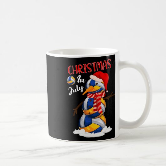 Funny Xmas Weihnachtsmannmütze Volleyball Schneema Kaffeetasse (Rechts)