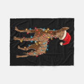 Funny Xoloitzcuintli Christmas Graphic Dog Lights  Fleecedecke (Vorderseite (Horizontal))