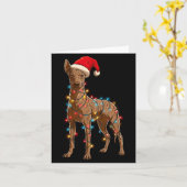 Funny Xoloitzcuintli Christmas Graphic Dog Lights  Karte (Gelbe Blume)
