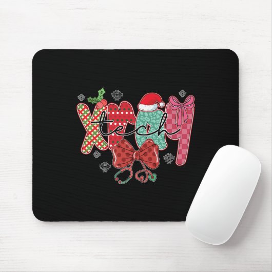 Funny Xray Tech Christmas Women Coquette Bow Radio Mousepad (Mit Mouse)