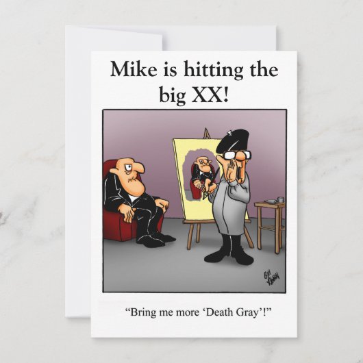 Funny XX. Geburtstagsparty Einladungen (Vorderseite)