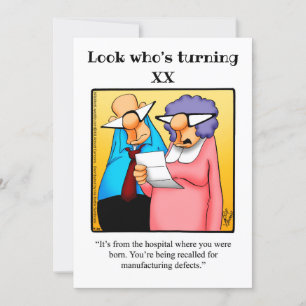 Funny XX. Geburtstagsparty Einladungen