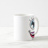 Funny Y Monster Eyeball Face Halloween Kaffeetasse (VorderseiteRechts)