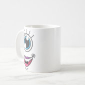 Funny Y Monster Eyeball Face Halloween  Kaffeetasse (Vorderseite Links)