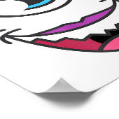 Funny Y Monster Eyeball Face Halloween Poster (Ecke)