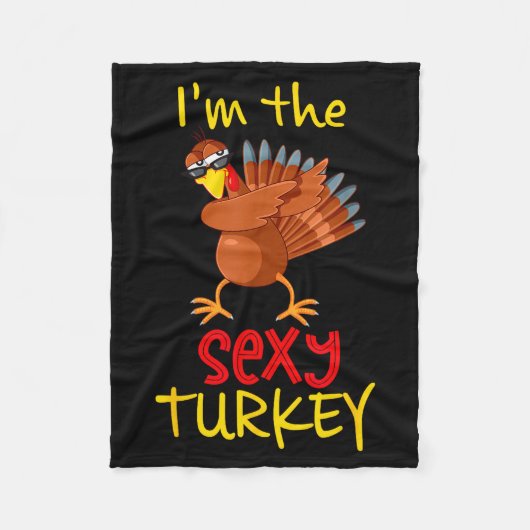 Funny Y Turkey Matching Family Group Thanksgiving Fleecedecke (Vorderseite)