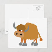 Funny Yak Primitive Art Design Postkarte (Vorne/Hinten)
