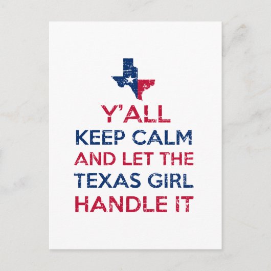 Funny Y'all Texan T-Shirts Postkarte (Vorderseite)